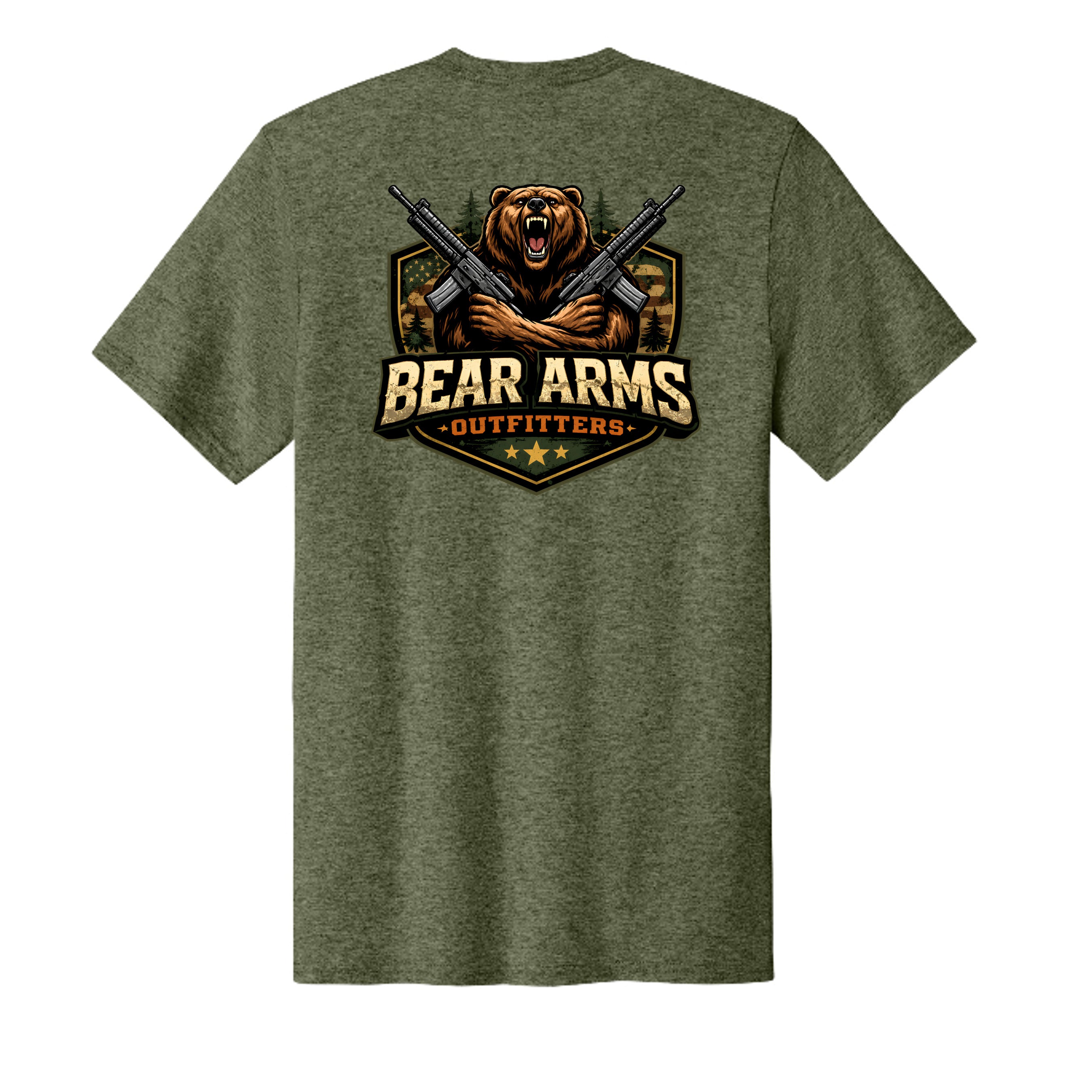 Olive Drab Green Heather - PC43 - BACK