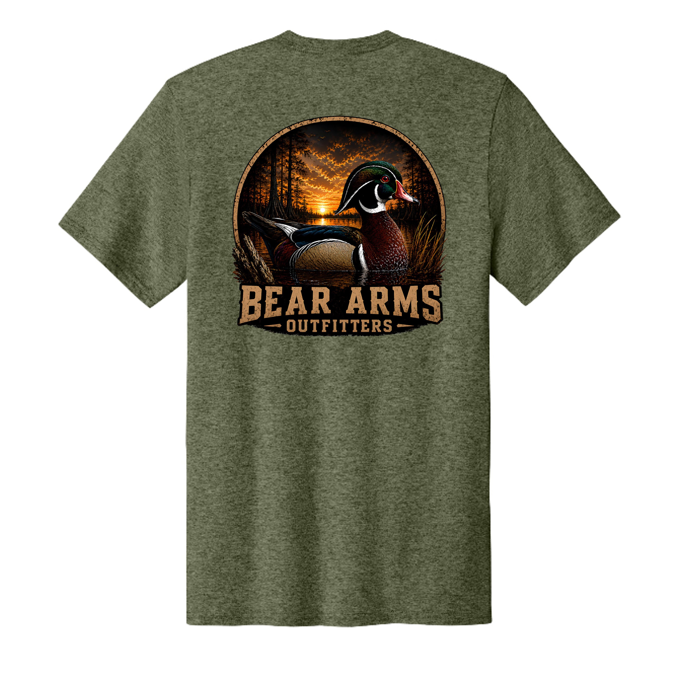Olive Drab Green Heather - PC43 - BACK