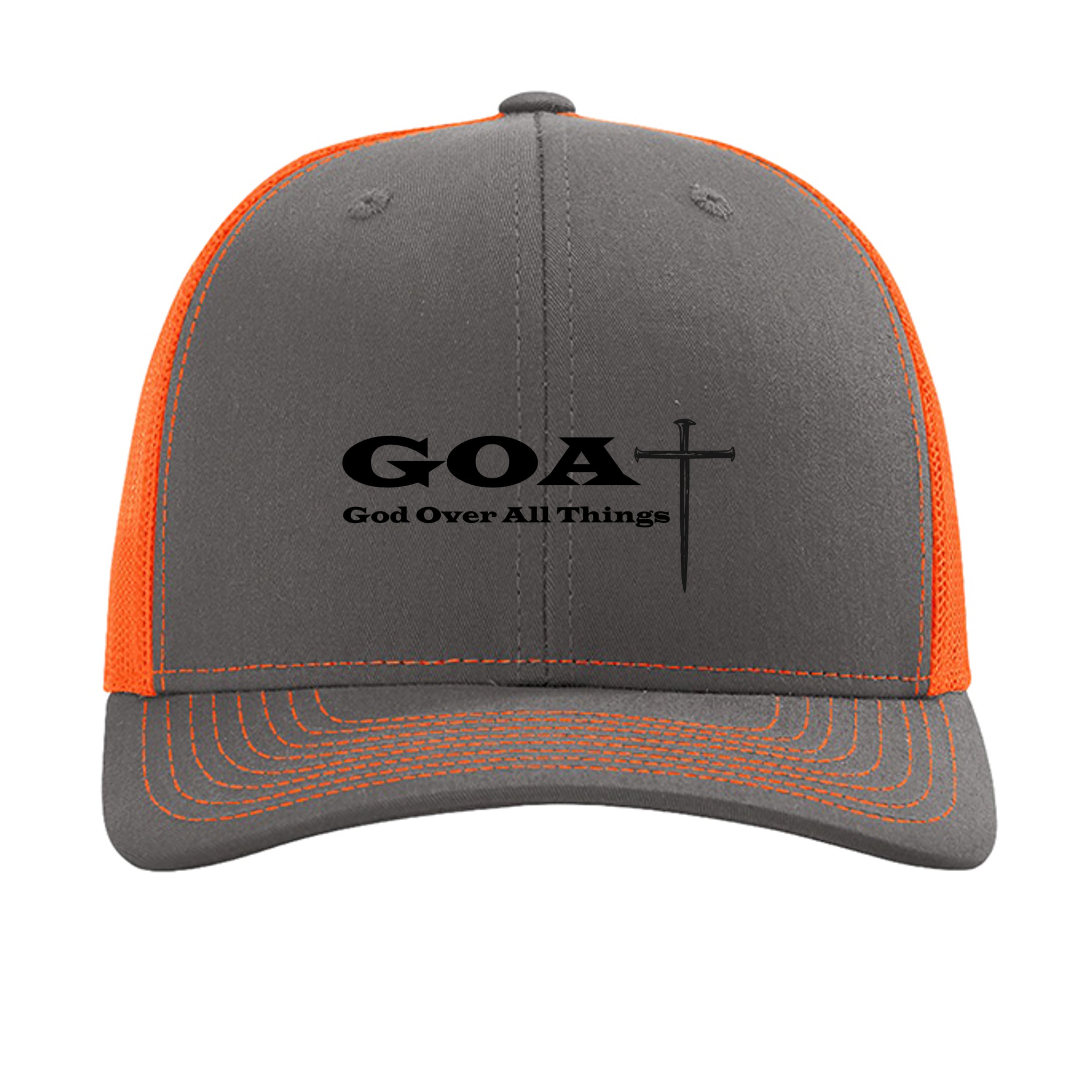 Charcoal/ Neon Orange - 112 - FRONT